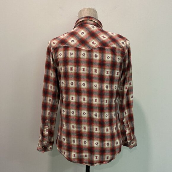 Angie Red Southwestern Plaid Soft Shirt Size medium - Picture 4 of 11